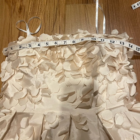 Calvin Klein Strapless Cocktail Dress with Petal Appliqué in pale pink size 8 - Picture 7 of 9